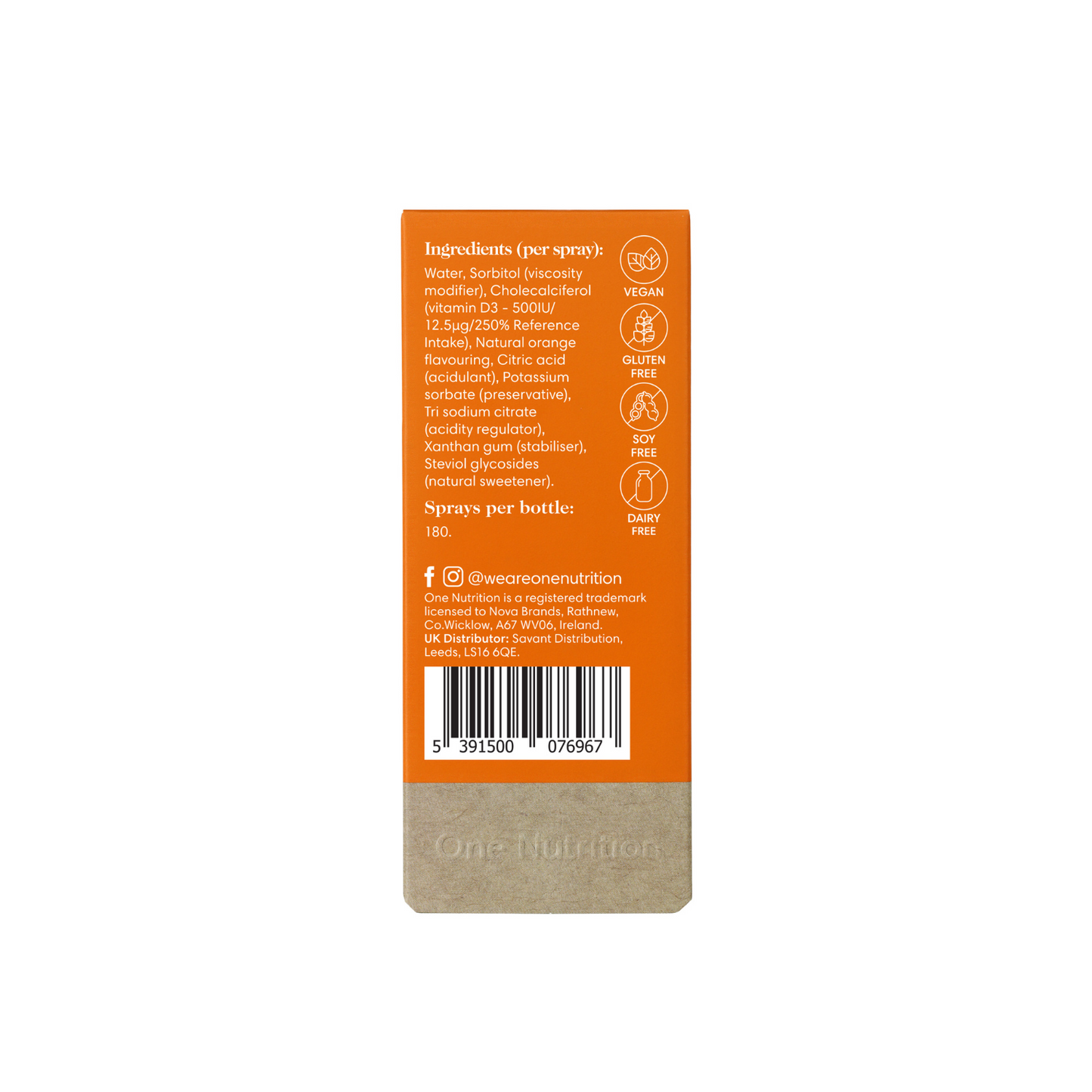One Nutrition D3-Max Purškiamas Vitaminas 3000 IU