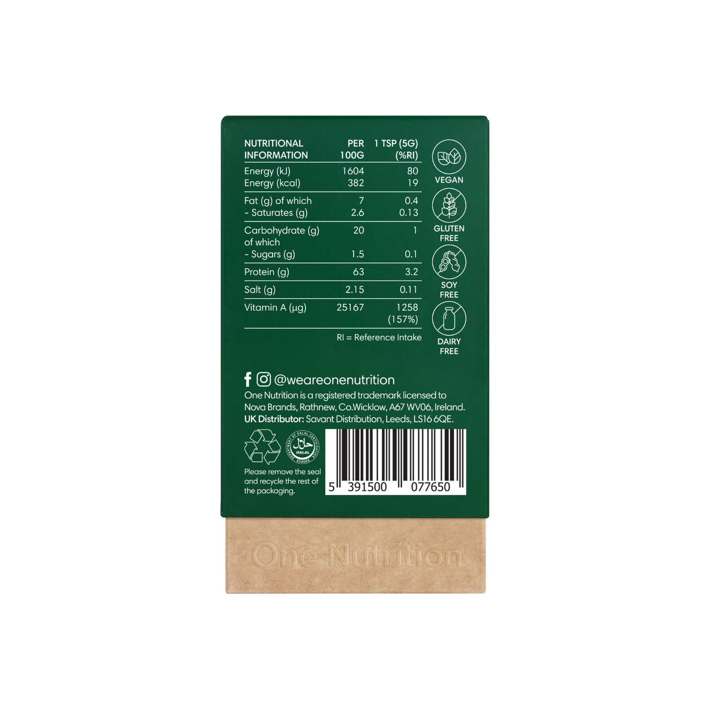One Nutrition Ekologiška spirulina 100g miltelių