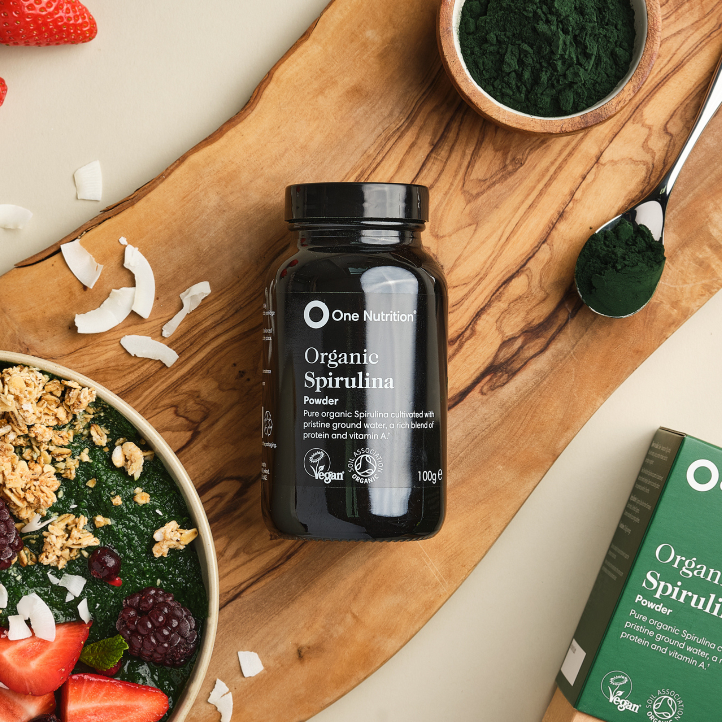 One Nutrition Ekologiška spirulina 100g miltelių