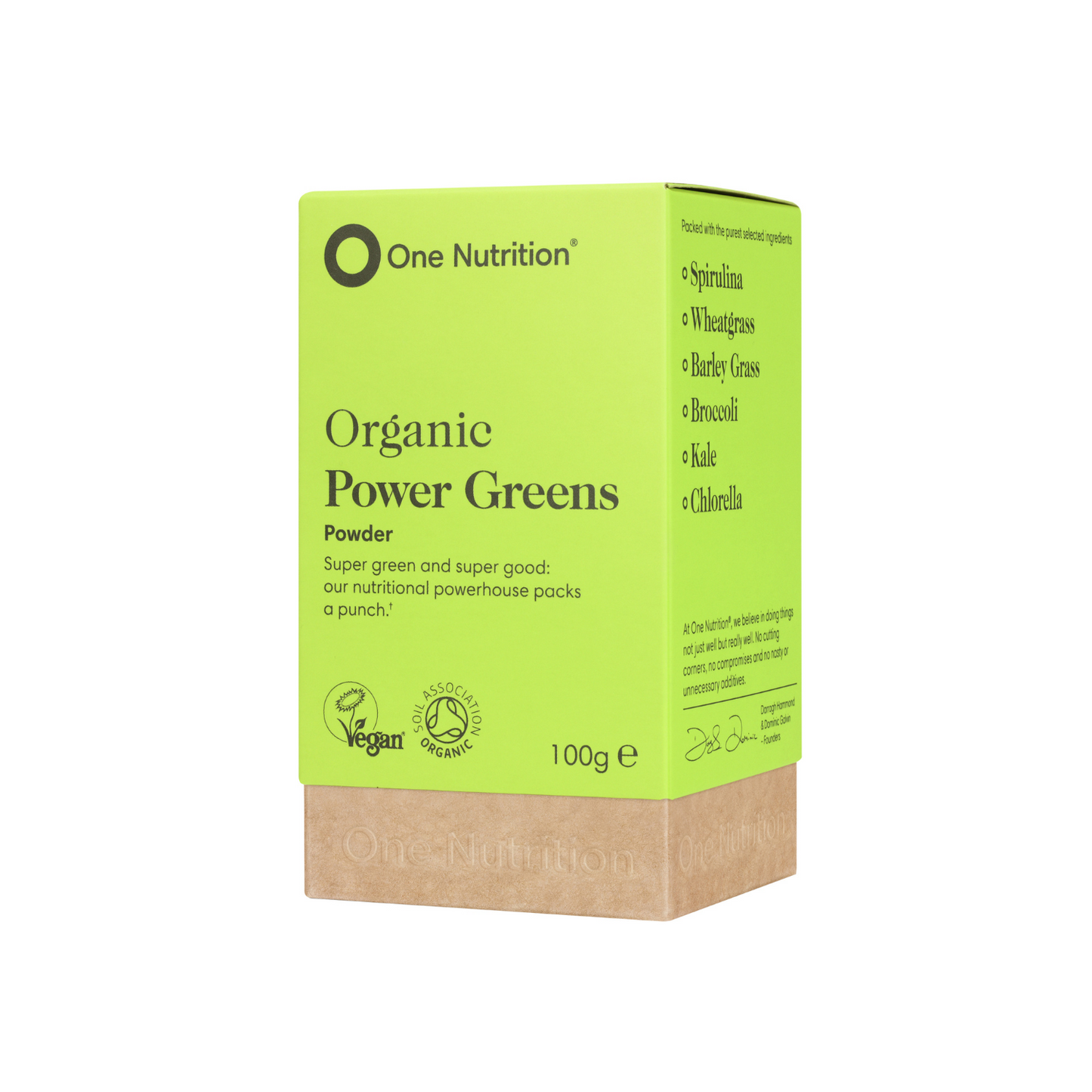 One Nutrition Ekologiški Žalumynai (Organic Power Greens) 100g Milteliai