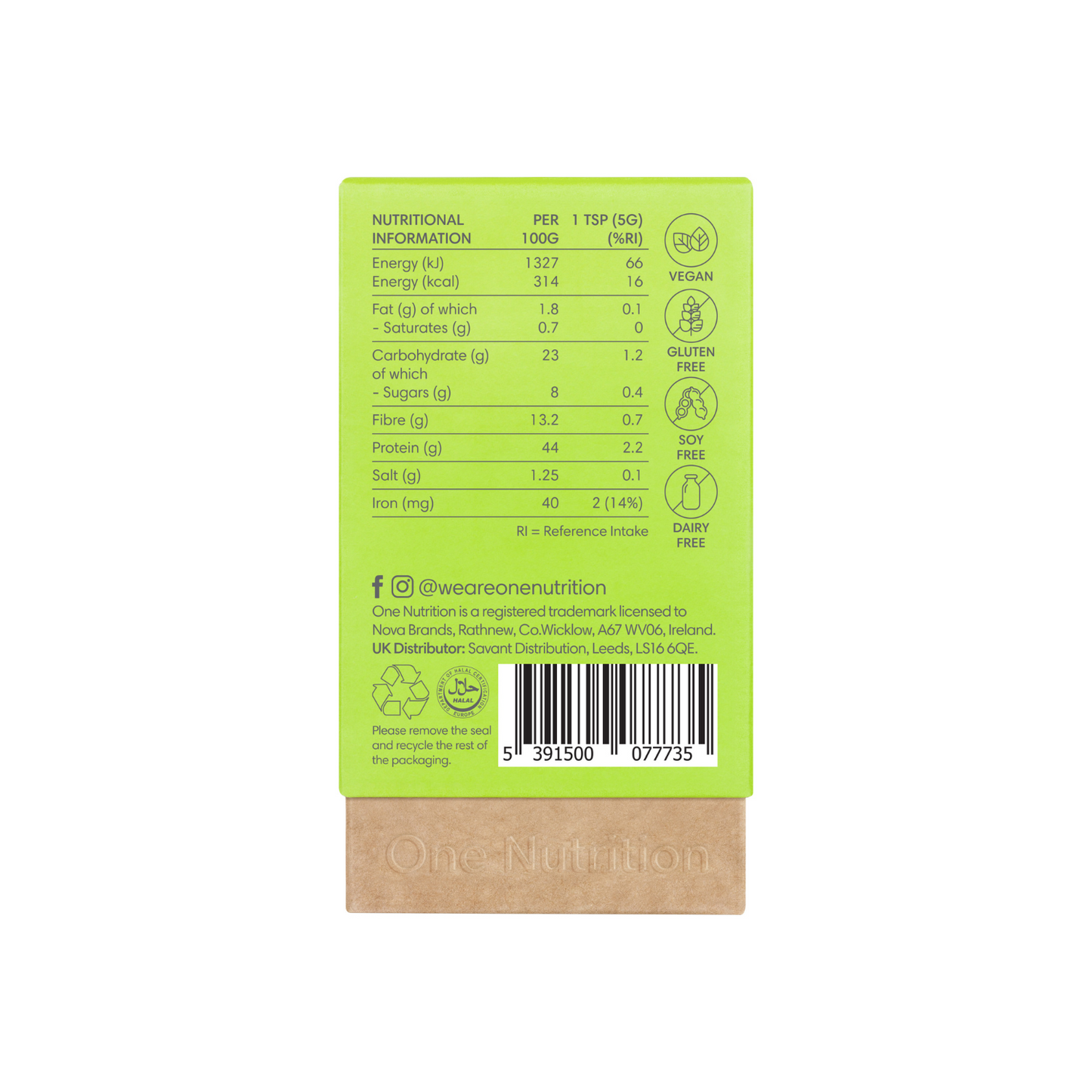 One Nutrition Ekologiški Žalumynai (Organic Power Greens) 100g Milteliai