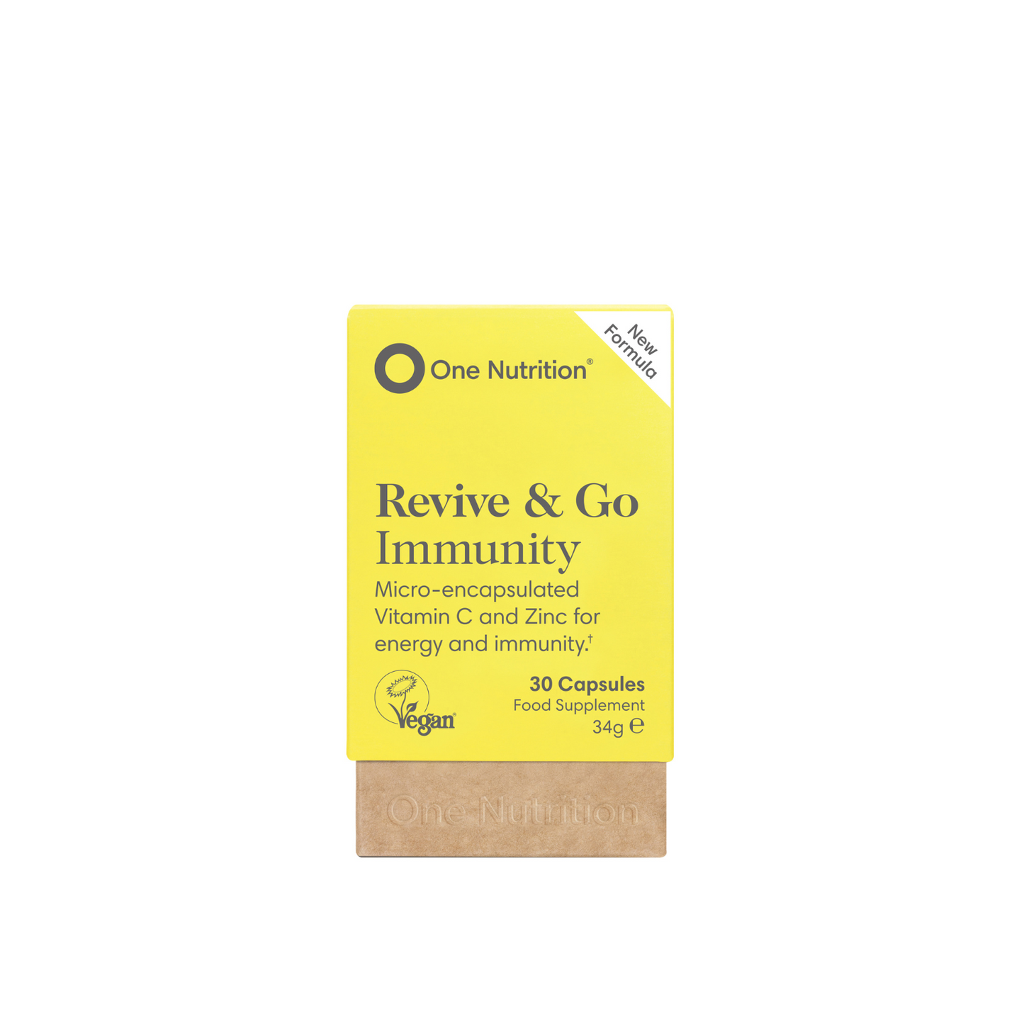 One Nutrition Revive & Go Immunity Vitaminas C ir Cinkas 30 kapsulių