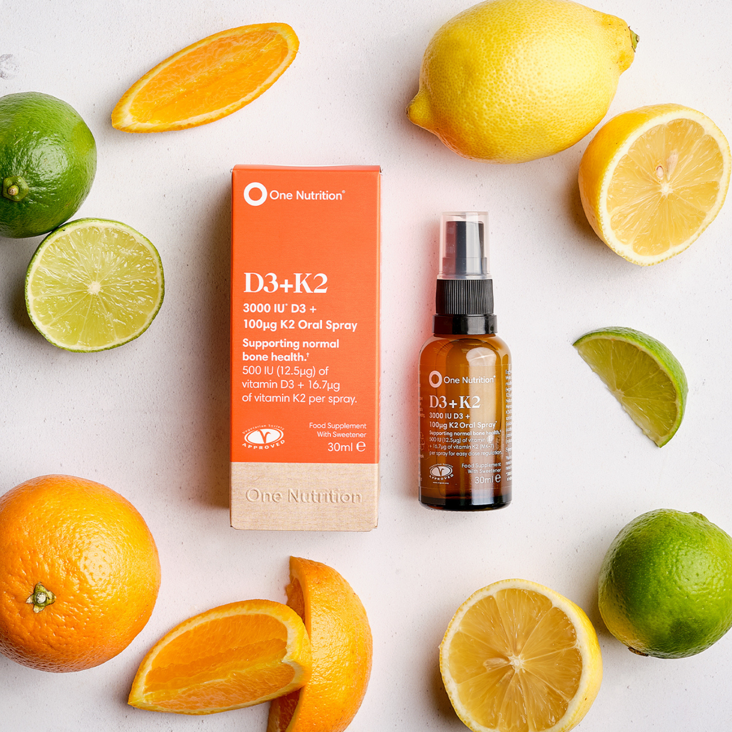 One Nutrition purškalas su vitaminais D3 ir K2
