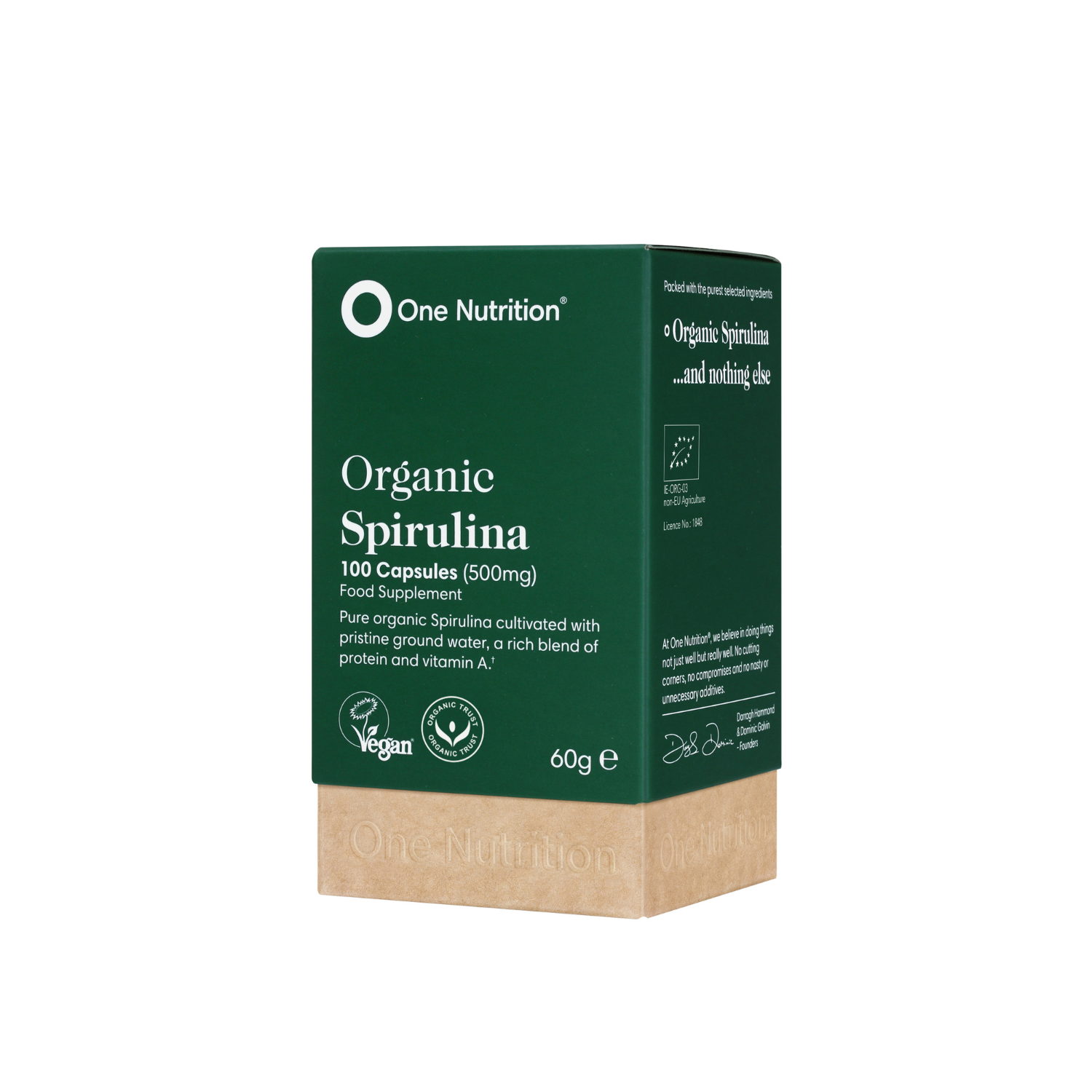 One Nutrition Ekologiška Spirulina 100 veg. kapsulių